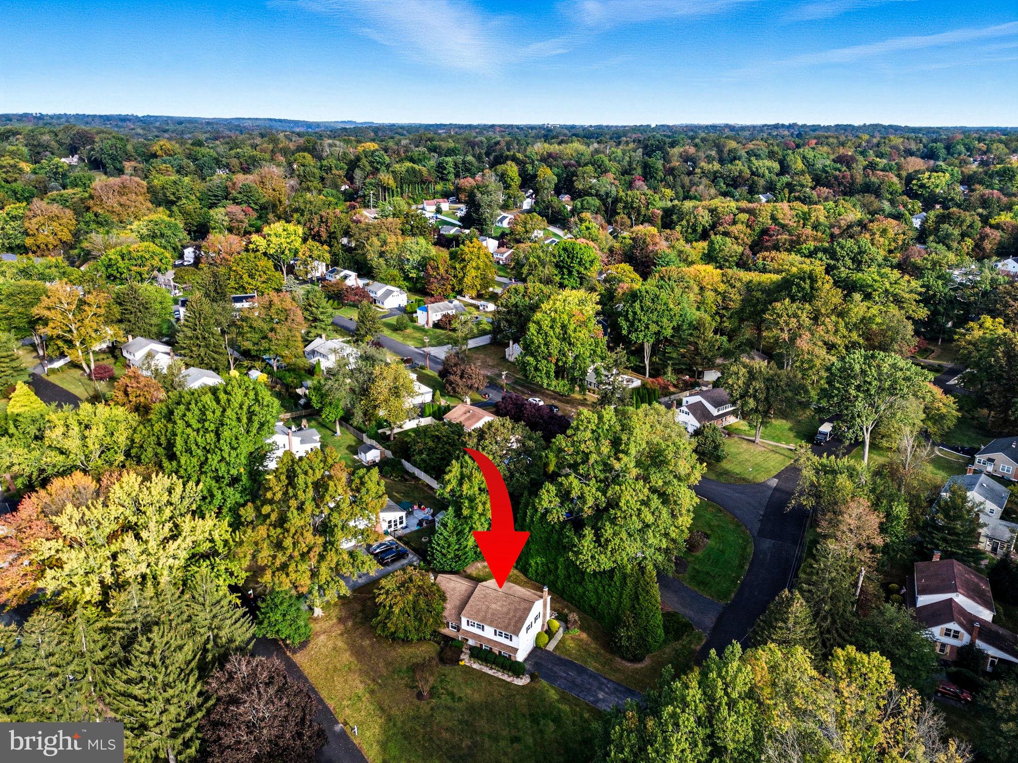 210 Cooper Drive Wallingford, PA 19086 - Photo 41 of 47 an aerial view of residential houses with outdoor space