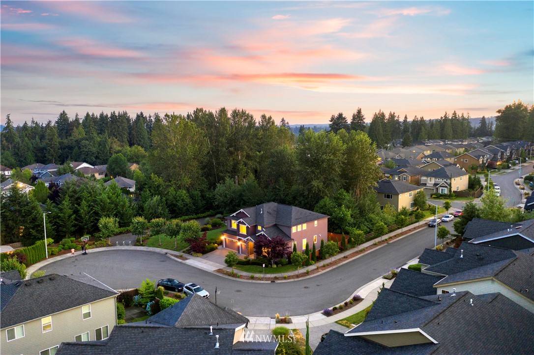 3714 215th Place Southeast Bothell, WA 98021 - Photo 2 of 37 an aerial view of a house with a garden