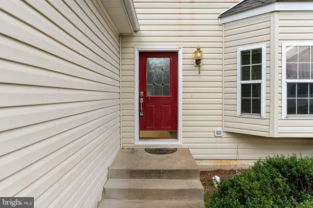 a front view of a house with a window