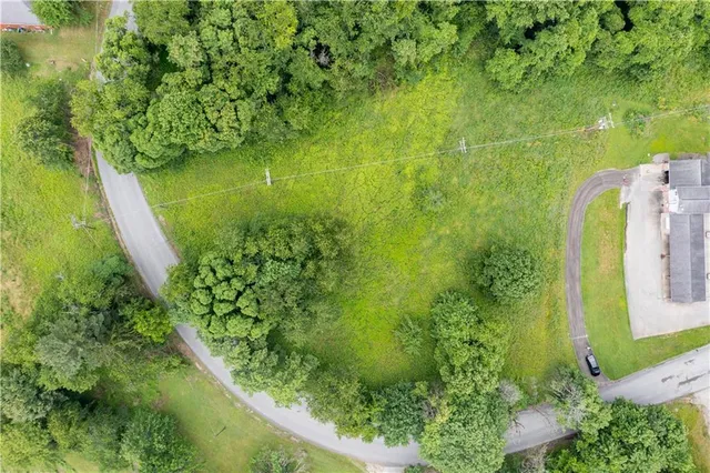 a view of a garden with a fountain