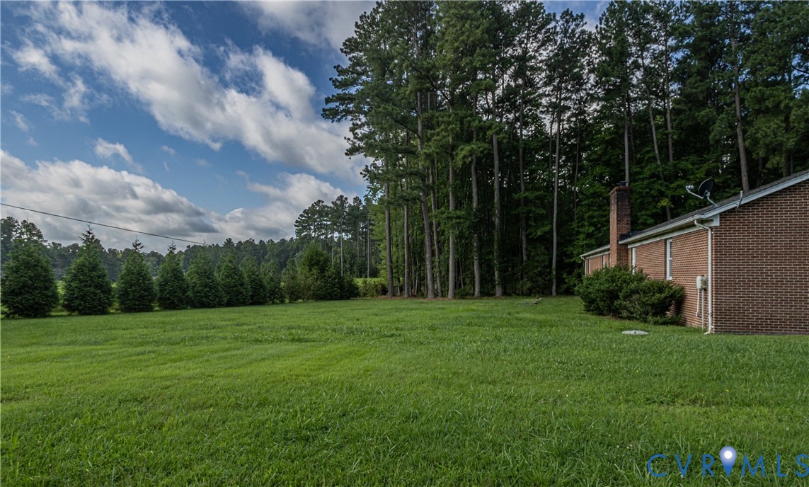 309 Old Plank Road Kenbridge, VA 23944 - Photo 6 of 45 Expansive lawn with mature trees and a brick exter
