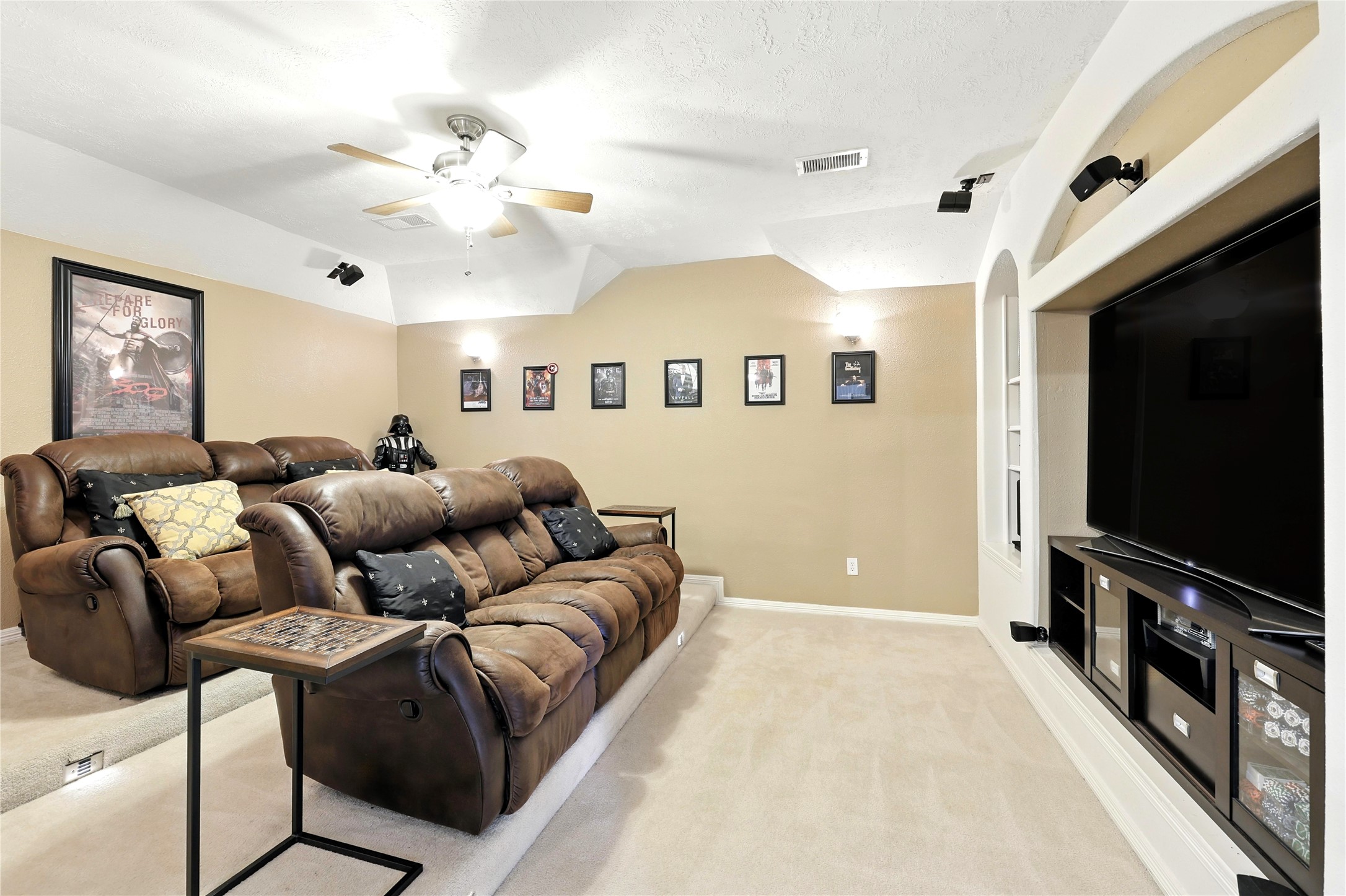 25218 Piney Heights Lane Spring, TX 77389 - Photo 32 of 40 a living room with furniture and a flat screen tv