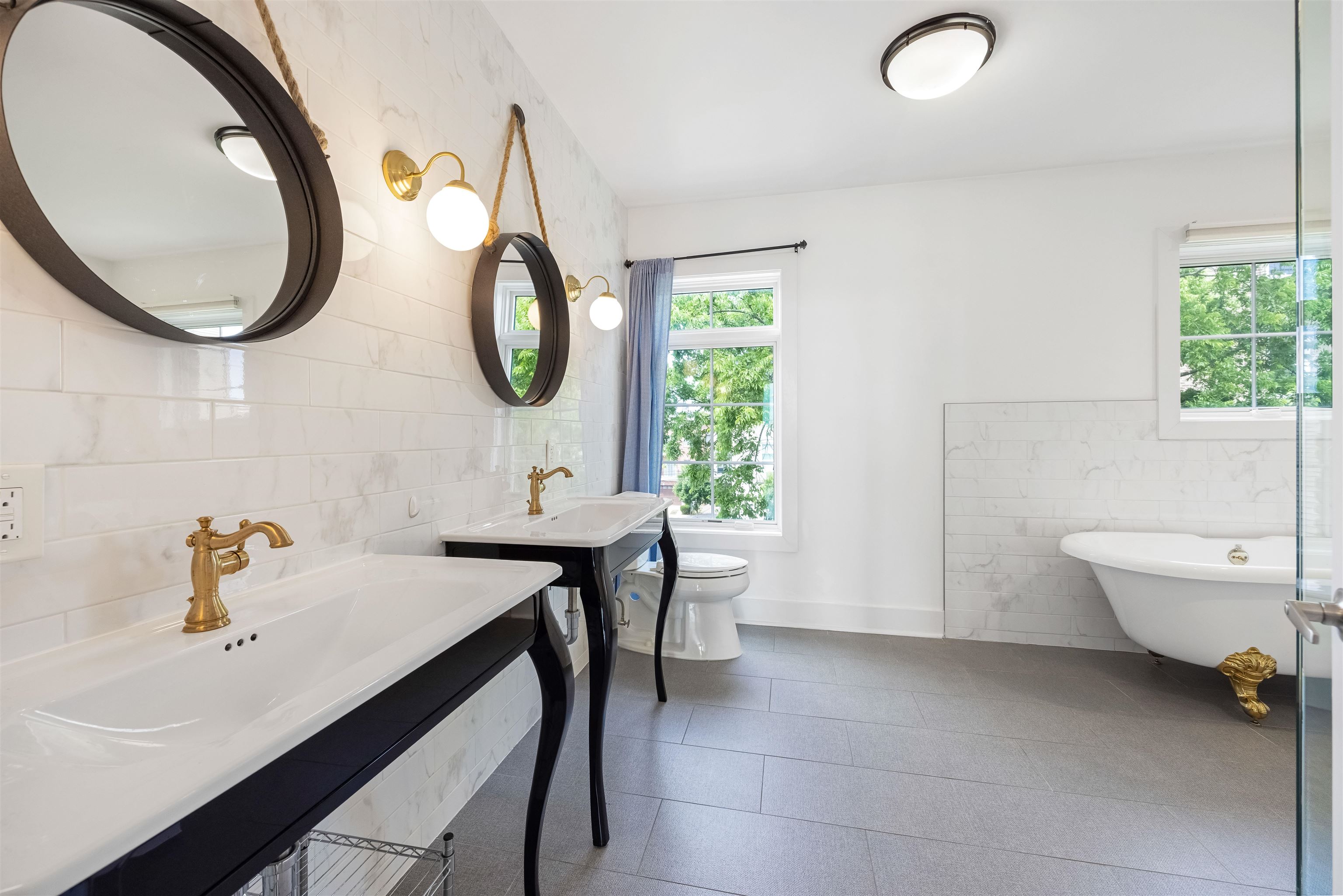 107 Mountain Road Jersey City, NJ 07307 - Photo 19 of 41 a bathroom with a sink and a mirror