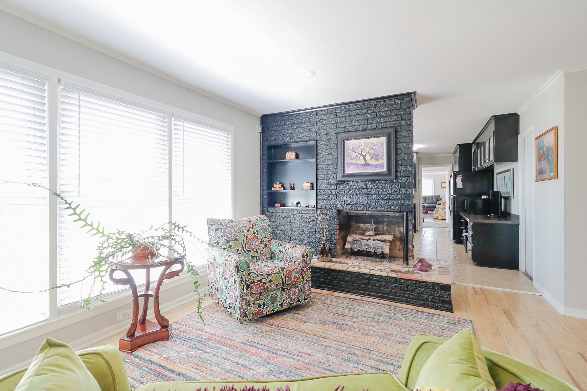 2202 Ruth Street Springfield, TN 37172 - Photo 11 of 51 a living room with furniture large window and a fireplace