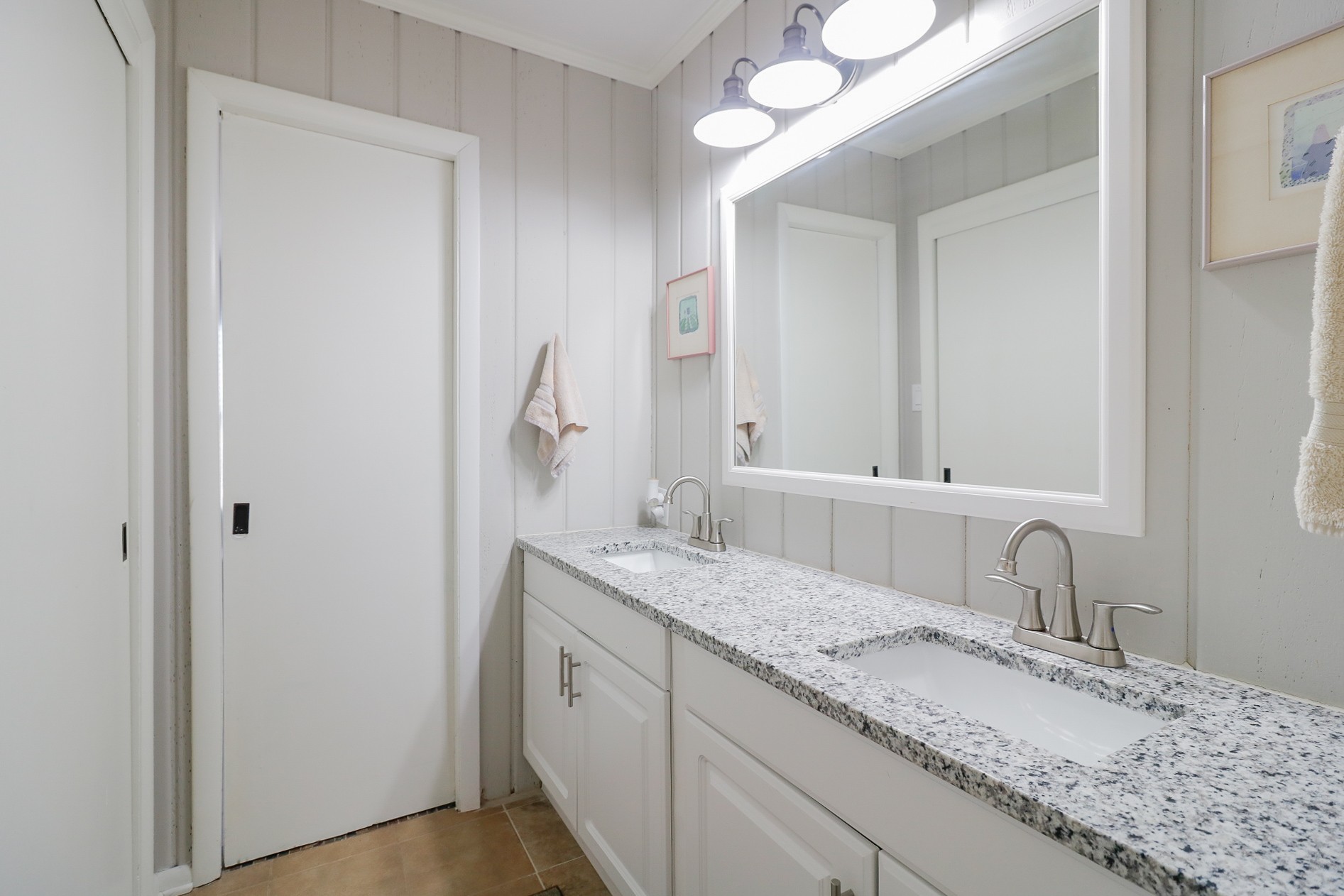 2202 Ruth Street Springfield, TN 37172 - Photo 40 of 51 a bathroom with a granite countertop sink and a mirror