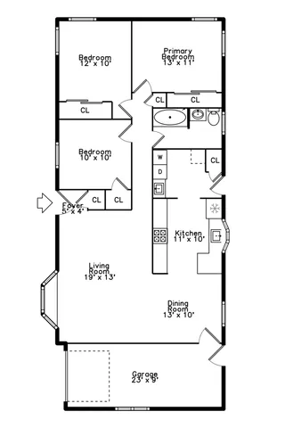 a picture of a room with a door