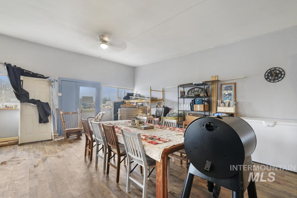 315 Wilson Street Eden, ID 83325 - Photo 10 of 30 Dining area with hardwood / wood-style floors and ceiling fan