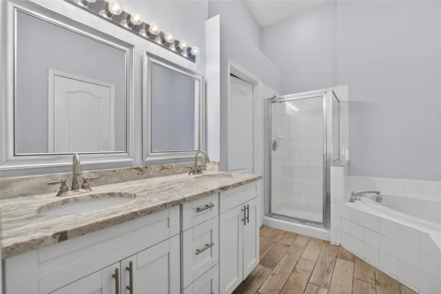 a view of a bathroom from a hallway