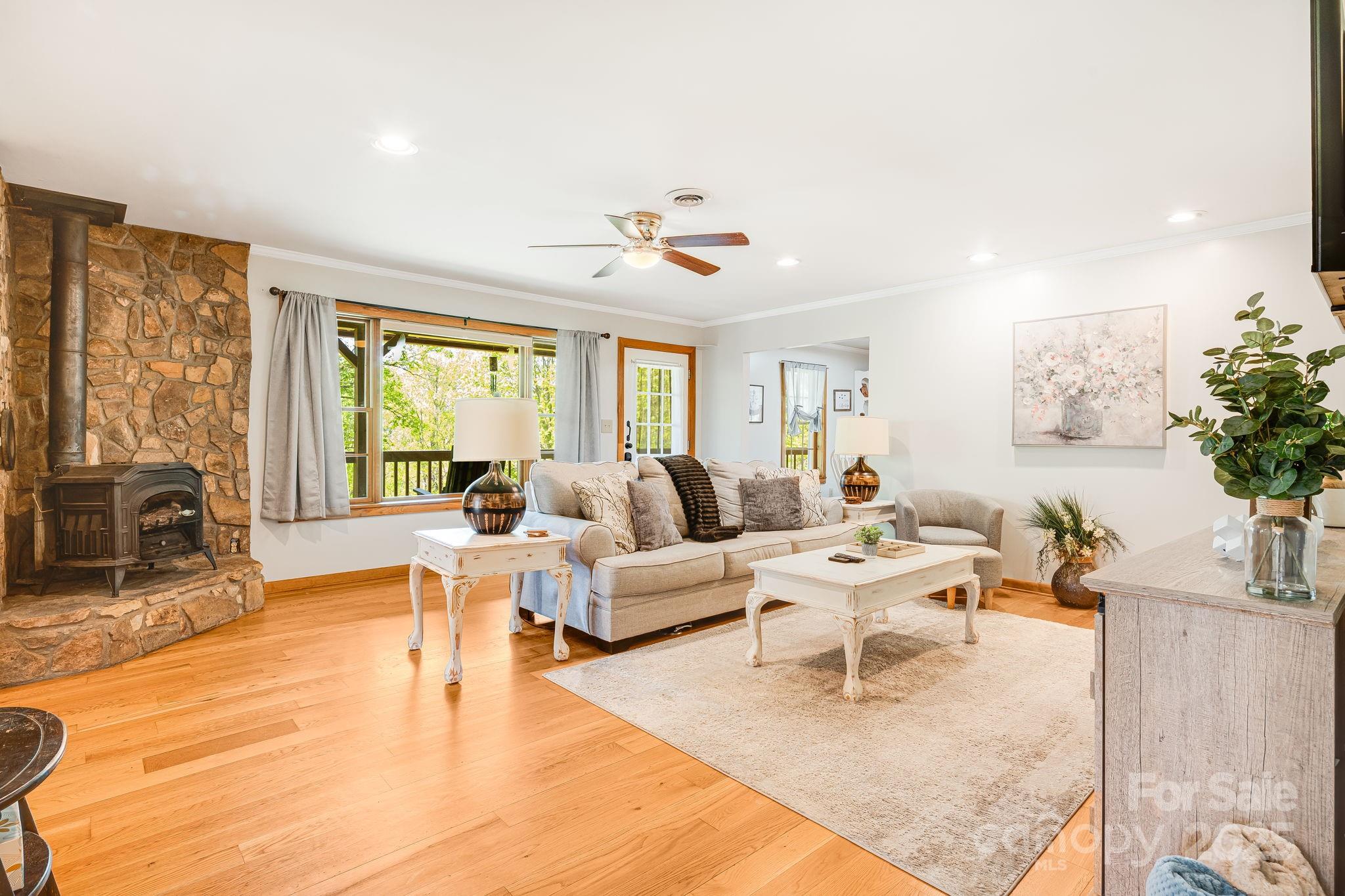 620 Mason Branch Road Bryson City, NC 28713 - Photo 9 of 43 a living room with furniture and a large window