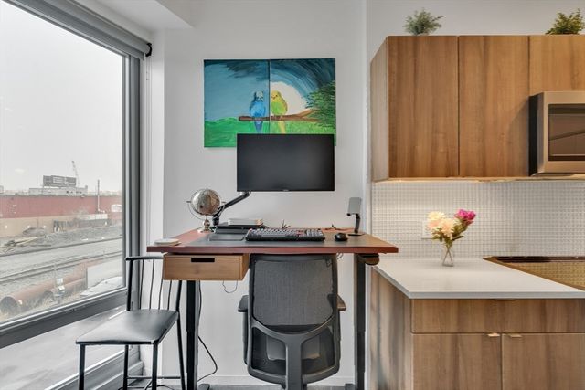 a view of a hallway with a elevator