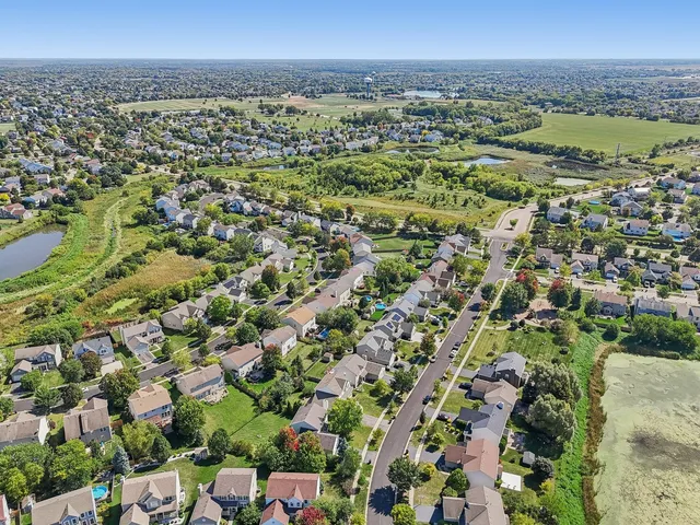 an aerial view of a city