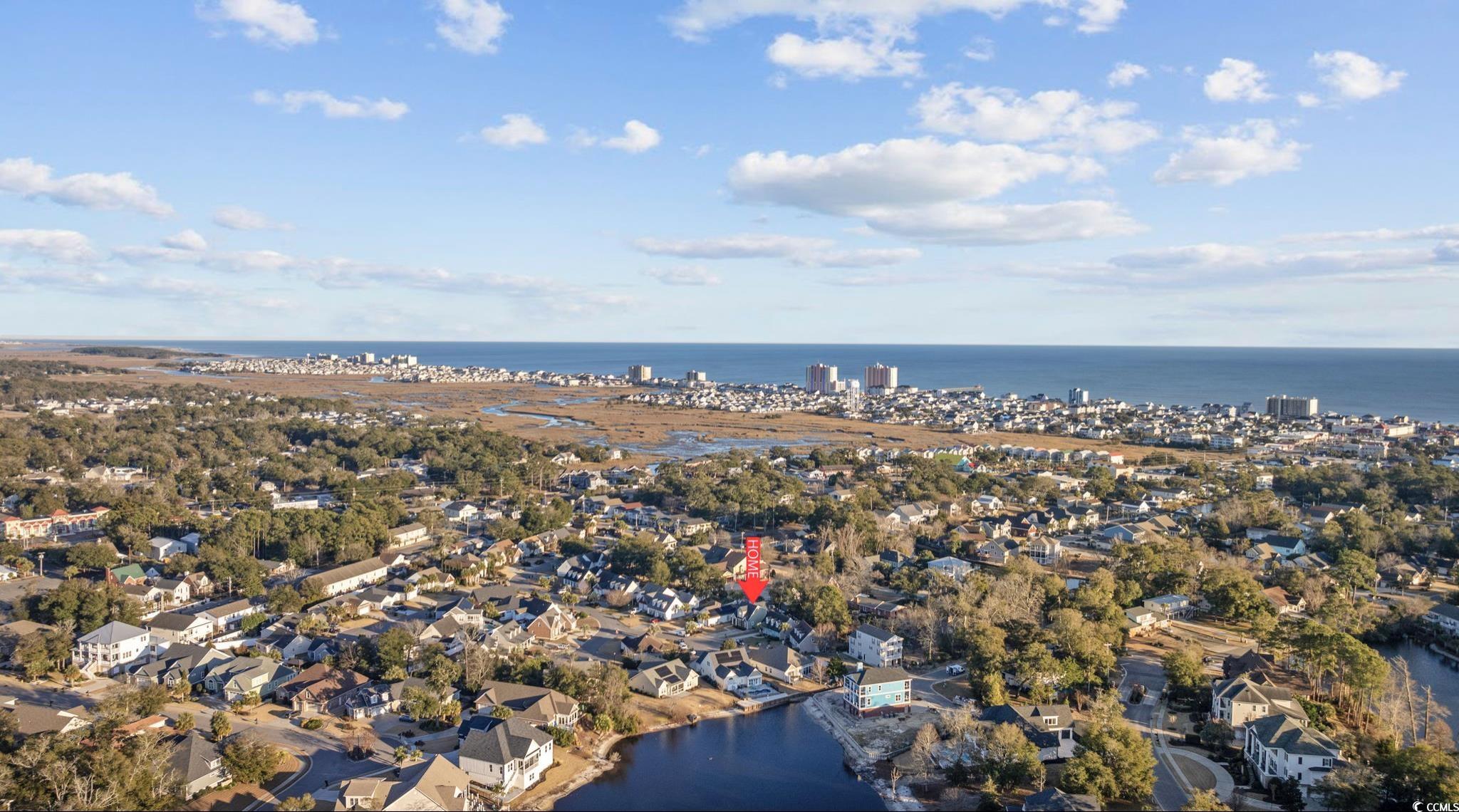 1023 Martha's Way North Myrtle Beach, SC 29582 - Photo 25 of 32 Birds eye view of property with a water view