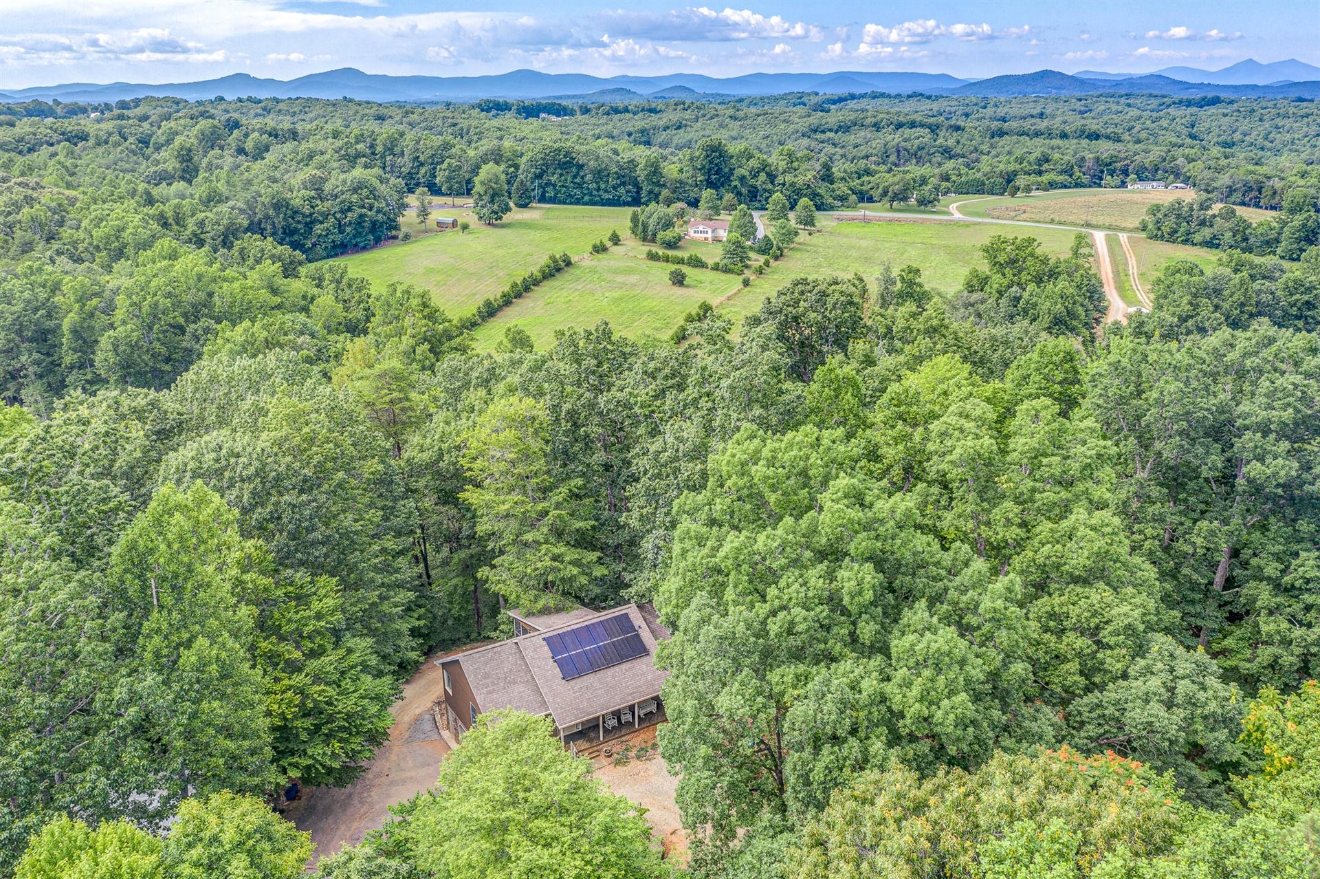 684 Northridge Road Hardy, VA 24101 - Photo 4 of 75 a view of a lush green forest with a lake and mountain view