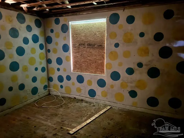 a bathroom with a mirror