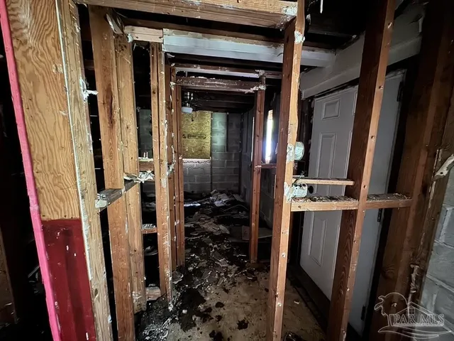 a front view of a house with a wooden floor