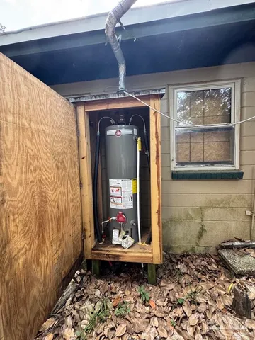 a couple of flower plants in front of door