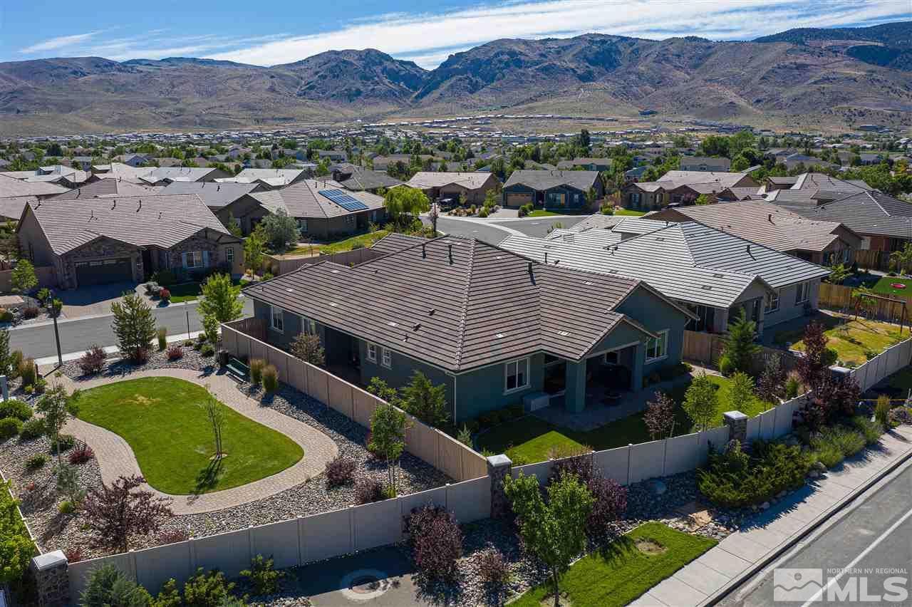 2060 Blue Boy Lane Reno, NV 89521 - Photo 24 of 25 an aerial view of house with pool garden and mountain view