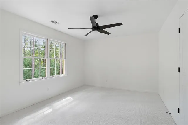 an empty room with a window