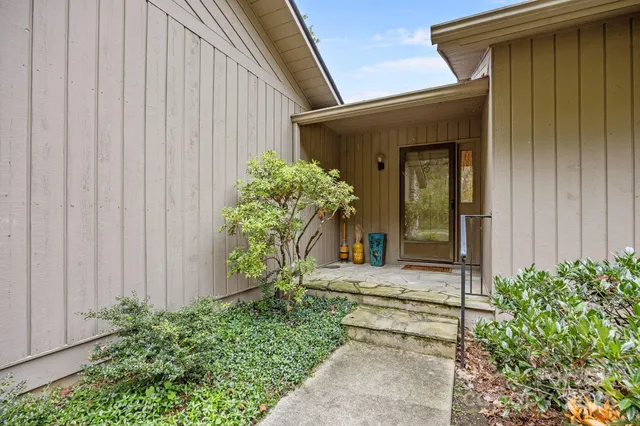 a front view of a house having yard