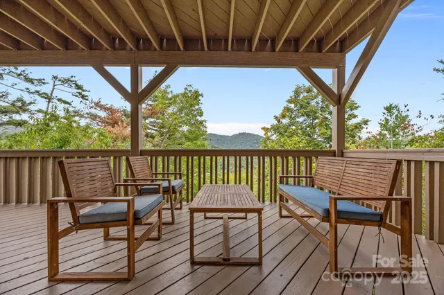 a terrace view with two chairs