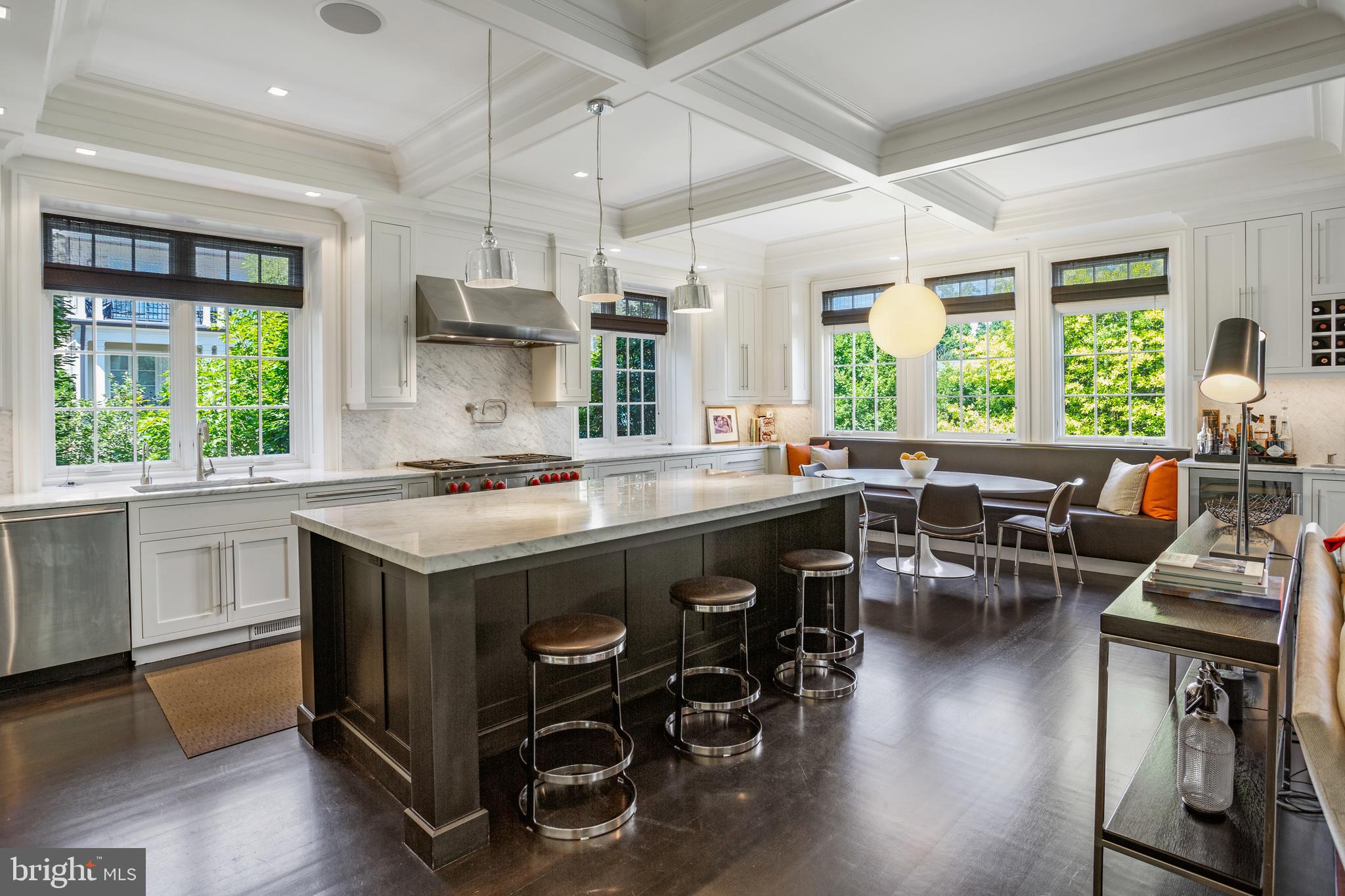 2100 Dunmore Lane Washington, DC 20007 - Photo 6 of 38 Kitchen with Built-in Breakfast Area