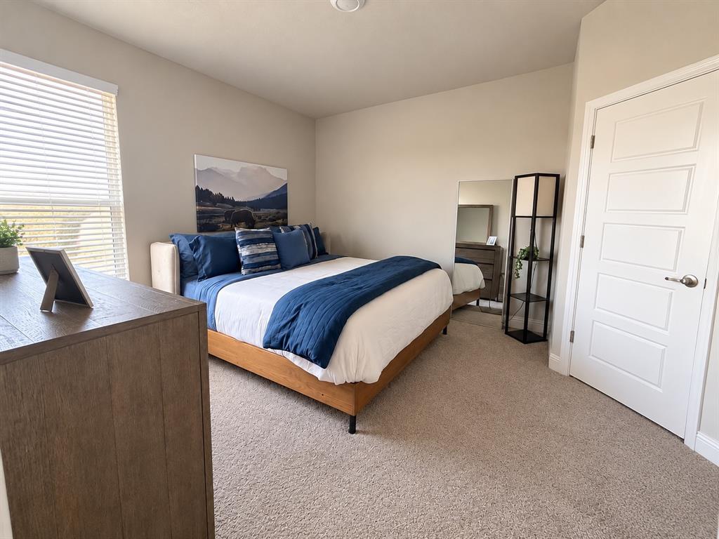 1605 Buzzard Road Denton, TX 76205 - Photo 18 of 27 Plush carpeting throughout, neutral wall paint, and a white paneled door