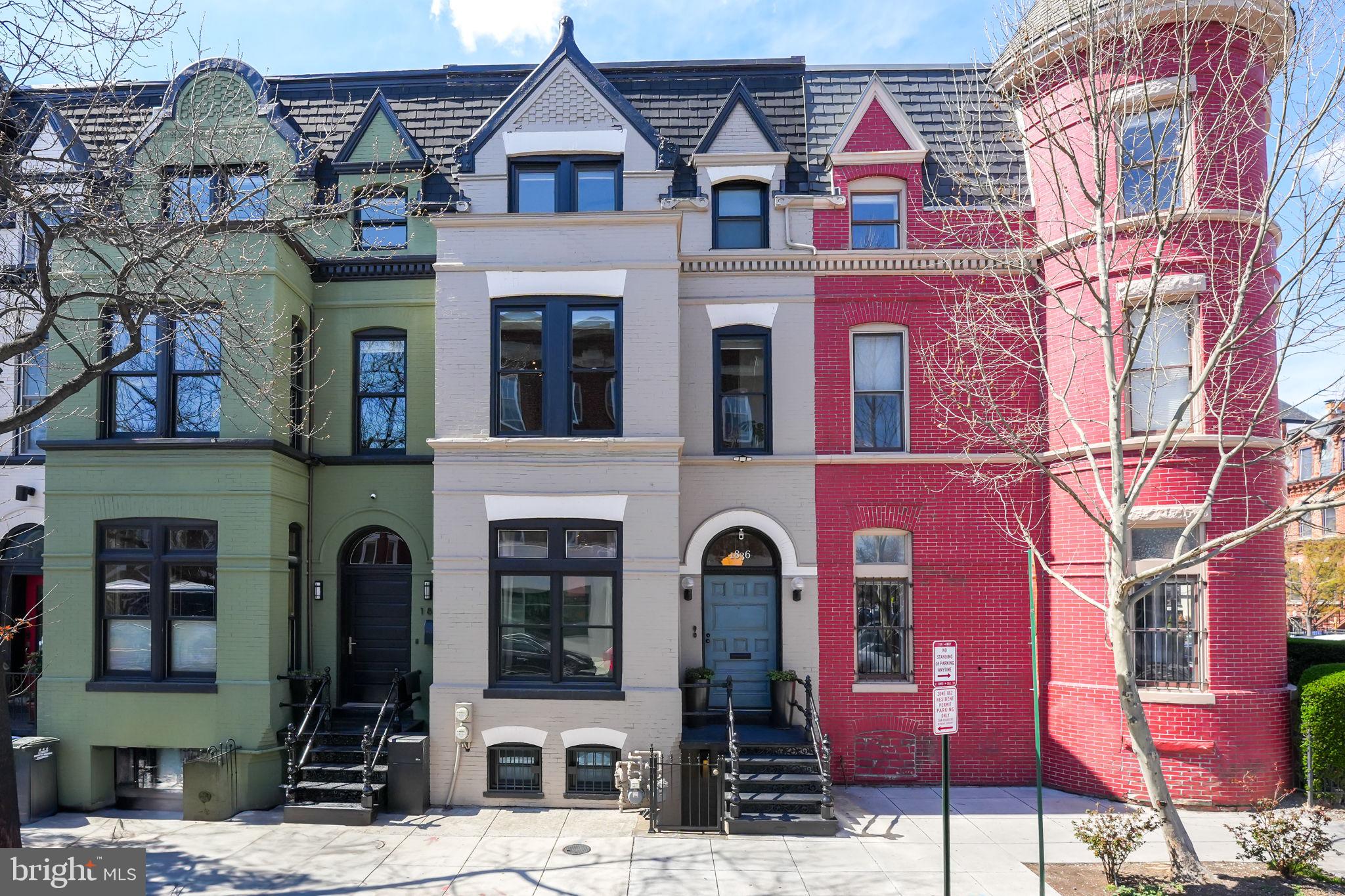 1836 9th Street Northwest, Unit 2 Washington, DC 20001 - Photo 29 of 30 a front view of a multi story residential apartment building
