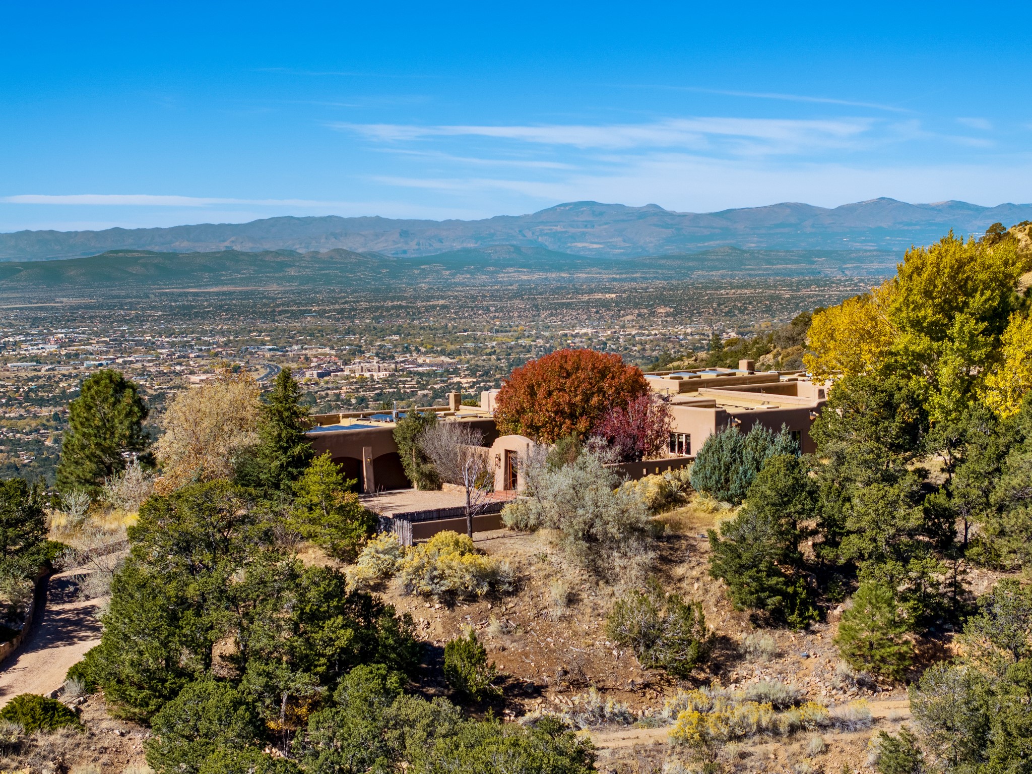 243 Double Arrow Road Santa Fe, NM 87505 - Photo 40 of 43 Aerial View of Home