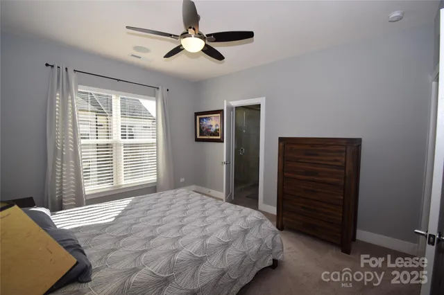 a bedroom with a bed closet and a window