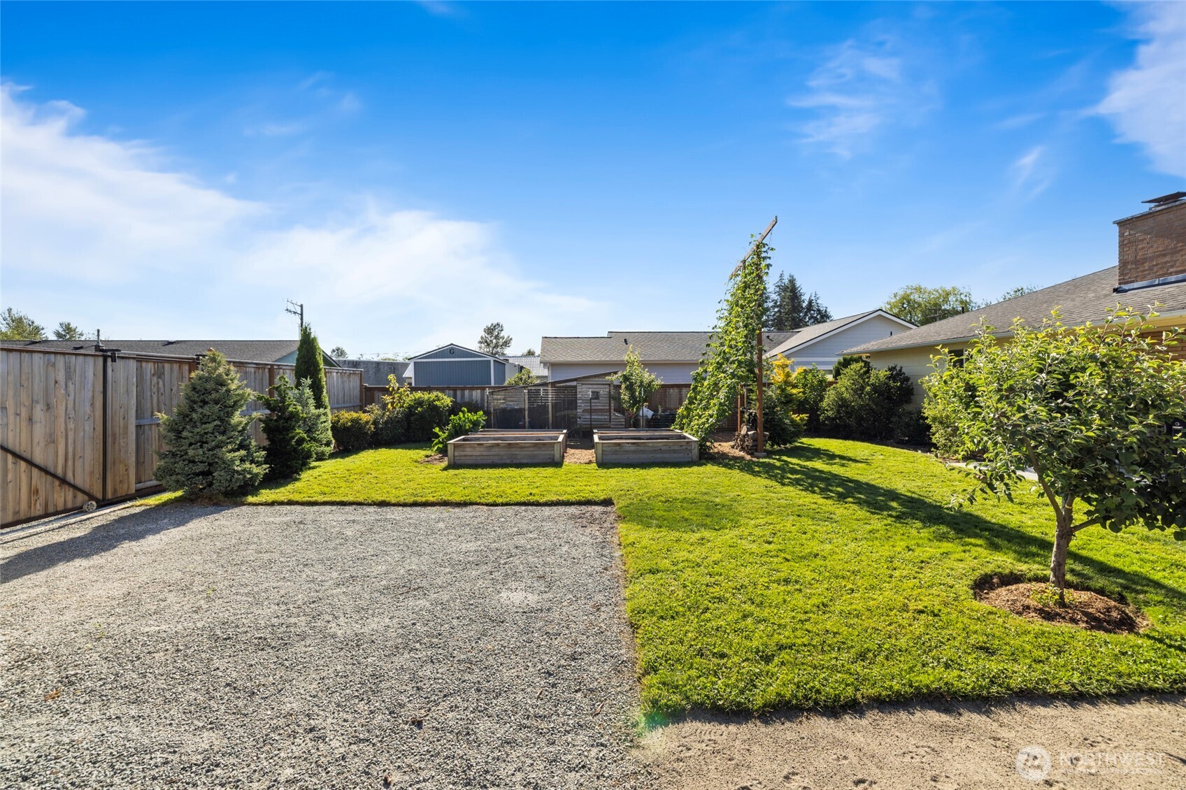 415 Sterling Street Sedro-Woolley, WA 98284 - Photo 30 of 38 a view of a swimming pool with a yard and plants