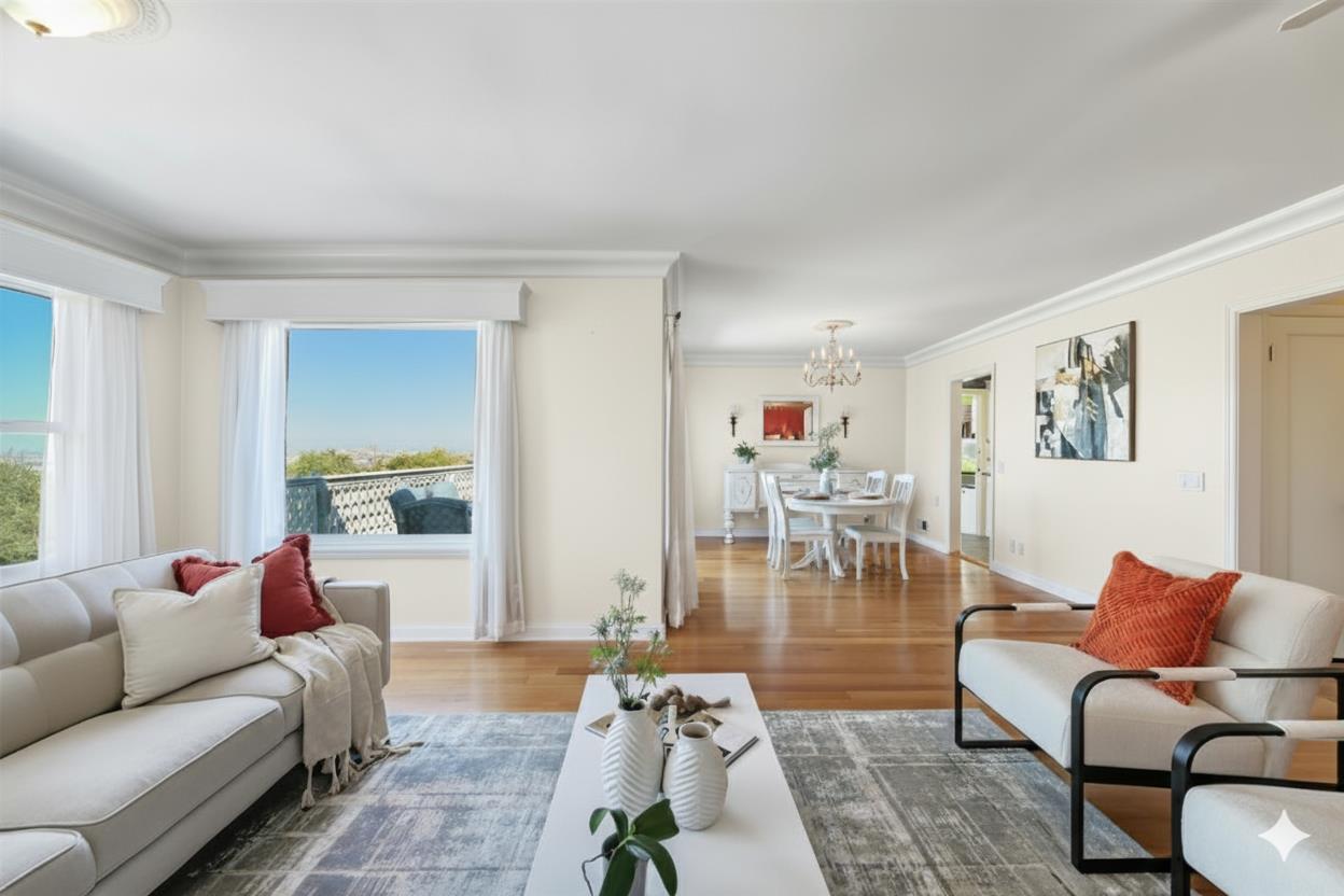 330 41st Avenue San Mateo, CA 94403 - Photo 4 of 38 a living room with furniture and wooden floor