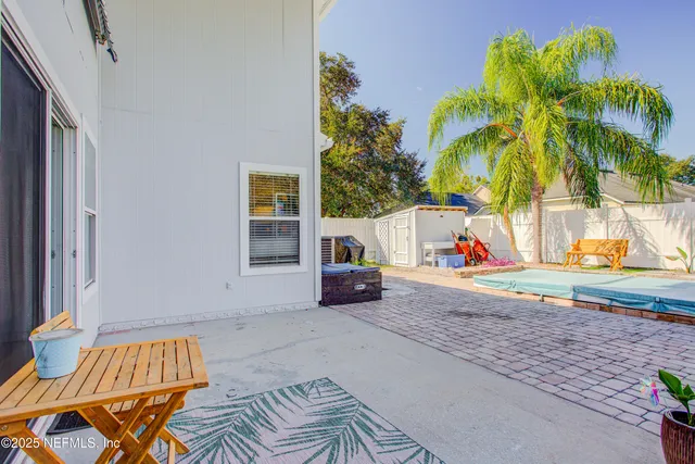 a view of outdoor space with seating