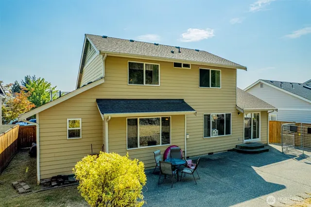 a view of a house with a patio