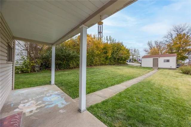 a house view with a garden space