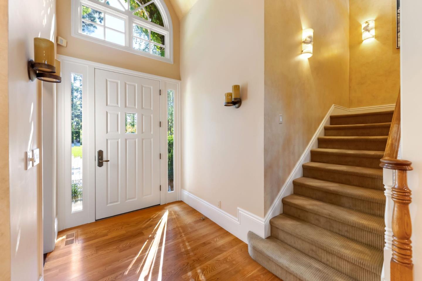 1600 Marlborough Road Hillsborough, CA 94010 - Photo 27 of 111 a view of entryway with wooden floor and front door