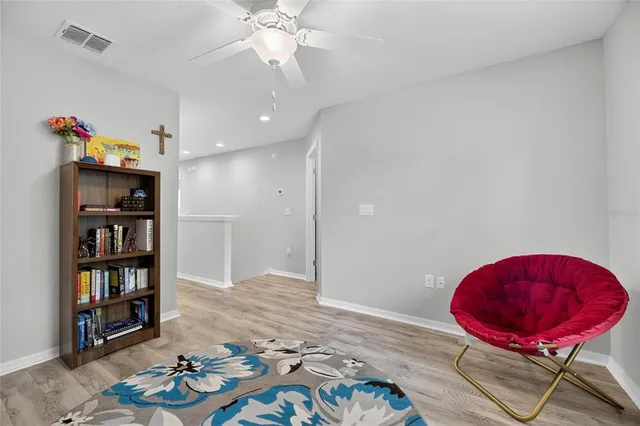 a view of an outdoor space and basketball court