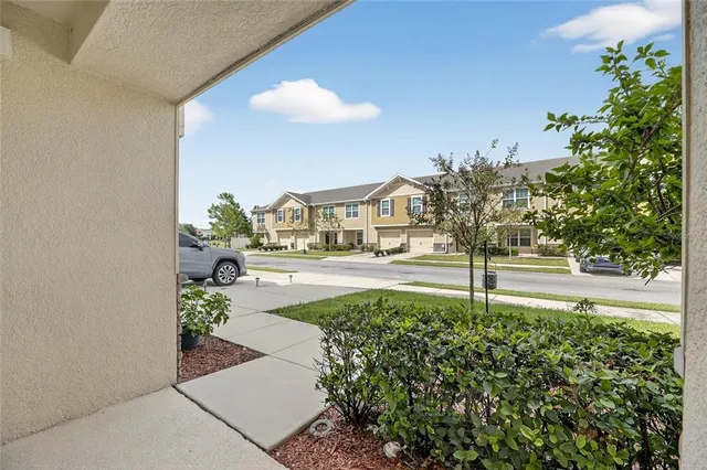 a view of a hallway with entryway