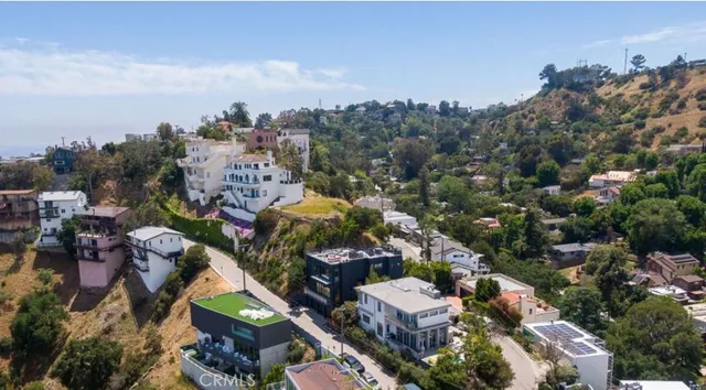 an aerial view of a city