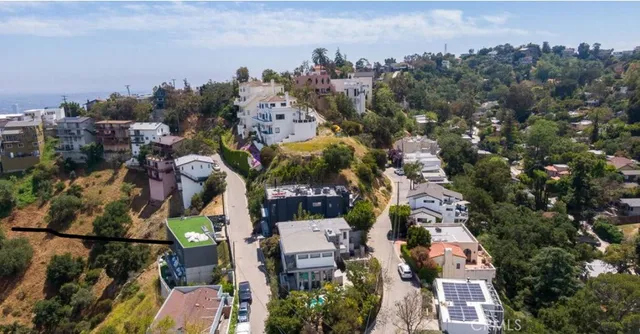 an aerial view of multiple house