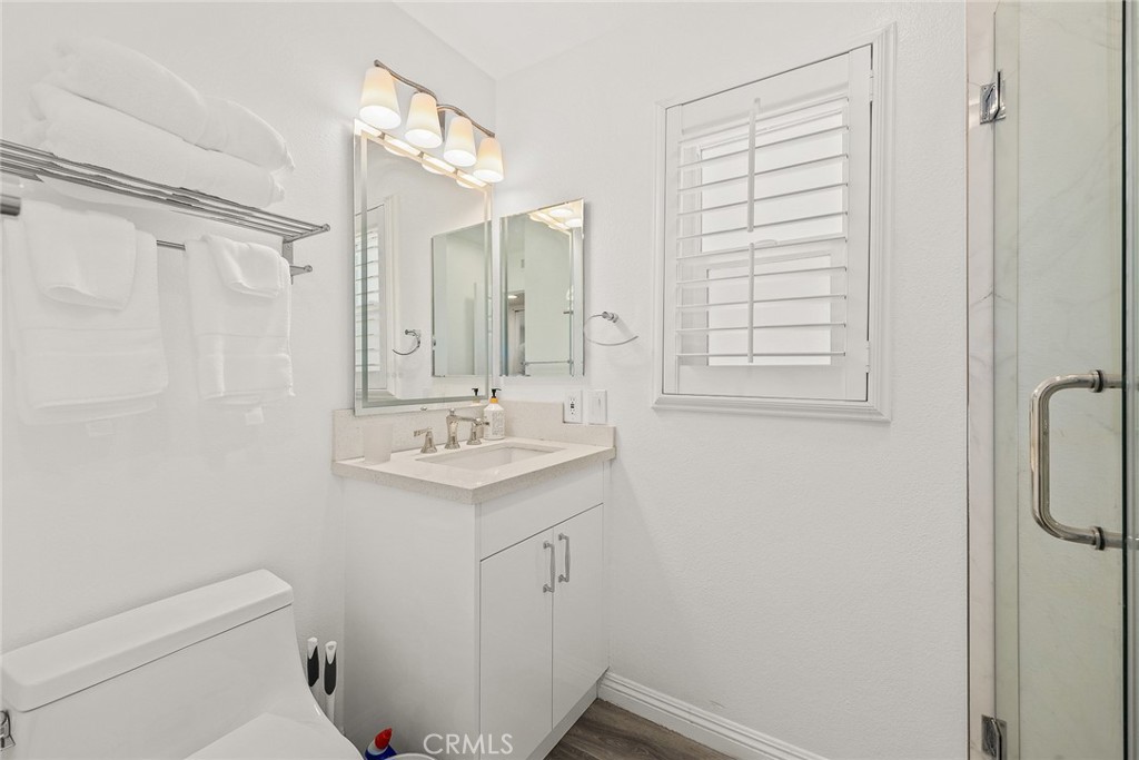 17845 Calle Barcelona Rowland Heights, CA 91748 - Photo 15 of 45 a bathroom with a sink a toilet and shower