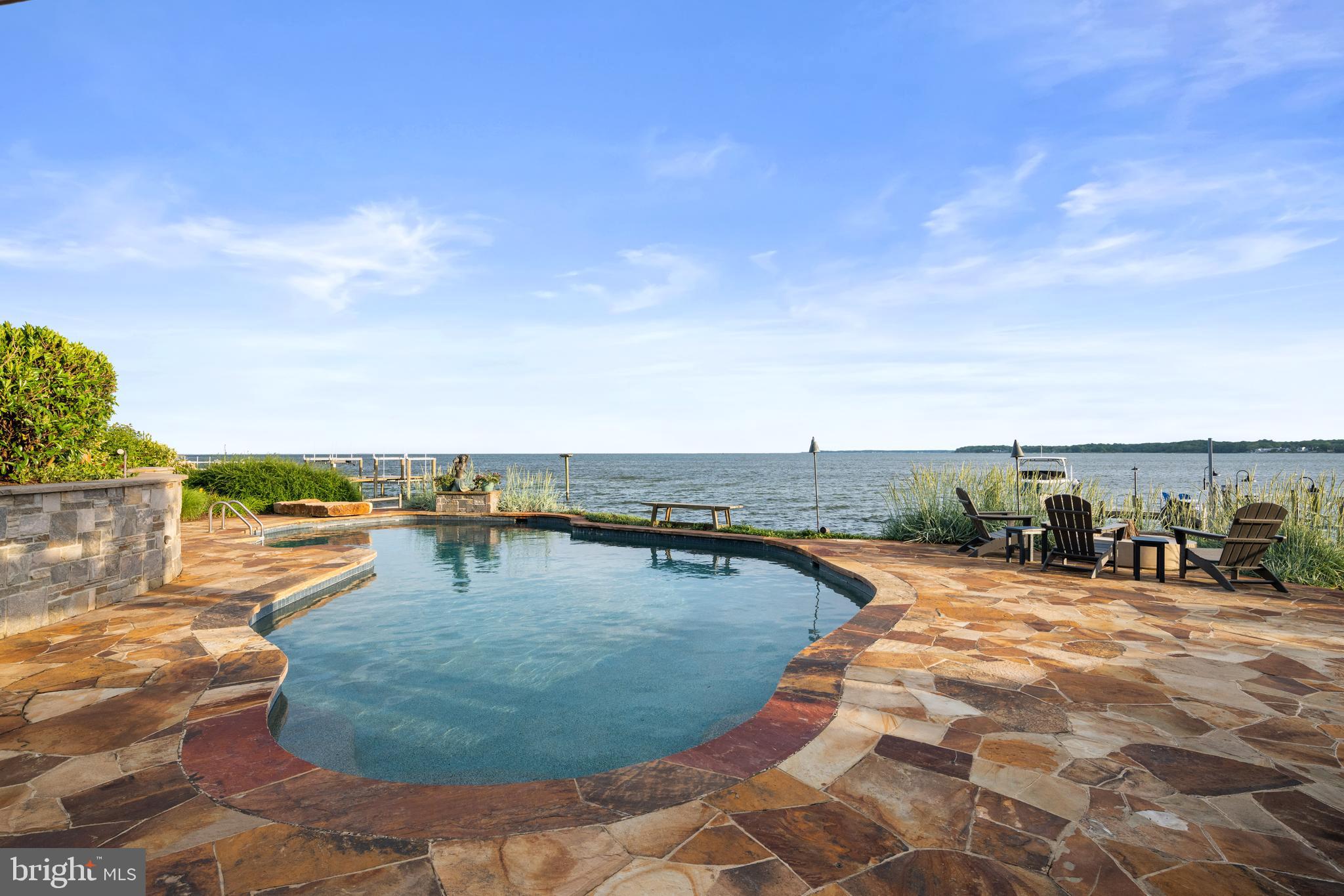 3728 Ramsgate Drive Annapolis, MD 21403 - Photo 39 of 68 Waterside Pool with Italian Stone