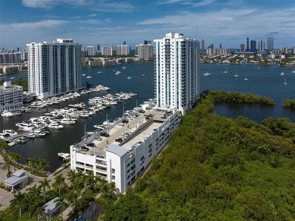 a city view with tall buildings