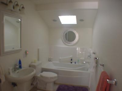 301 Del Norte Road Ojai, CA 93023 - Photo 3 of 6 Newly remodeled bathroom with jacuzzi tub and skylight