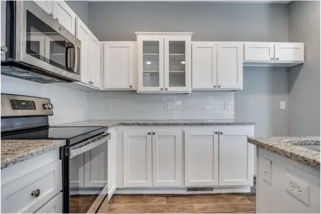 wooden floor in a room