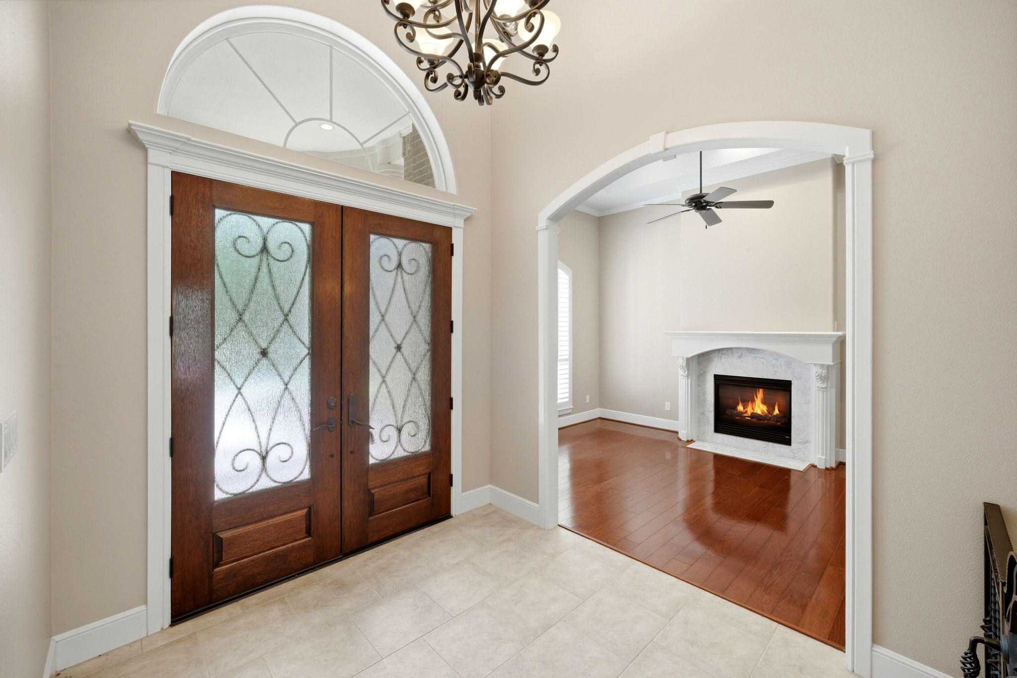 3907 North Rondelet Drive Spring, TX 77386 - Photo 5 of 50 Double door entry, to the left is a study with a beautiful fireplace