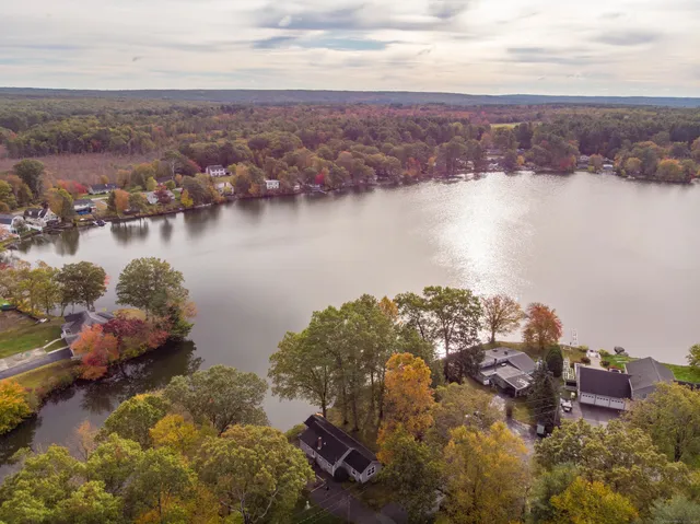 a view of a city and lake view