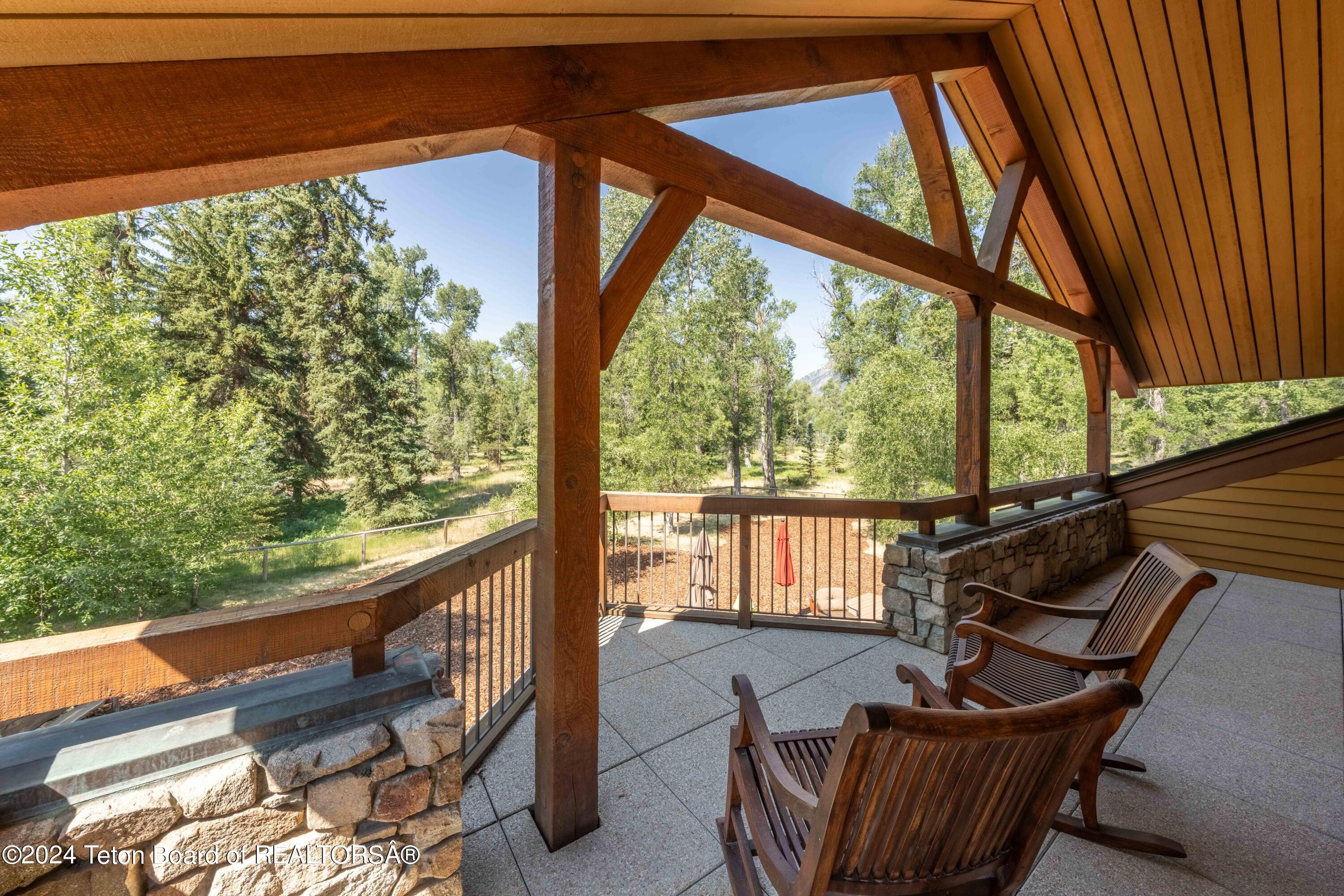 155 East Buck Mountain Road Jackson, WY 83001 - Photo 35 of 50 Porch of guest suite