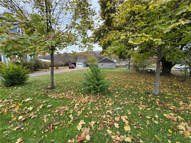 a backyard of a house with lots of green space