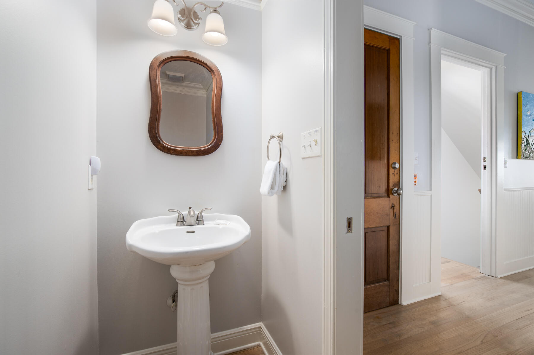 2 Hotz Avenue Santa Rosa Beach, FL 32459 - Photo 37 of 54 a bathroom with a sink and a mirror