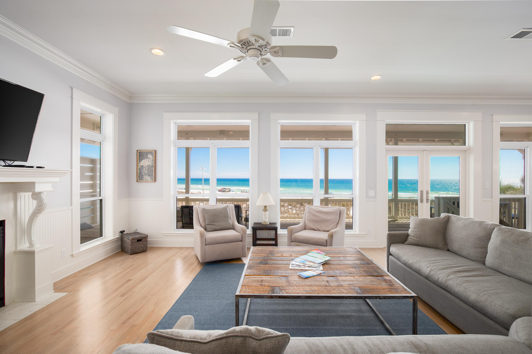 2 Hotz Avenue Santa Rosa Beach, FL 32459 - Photo 8 of 54 a living room with furniture fireplace and flat screen tv
